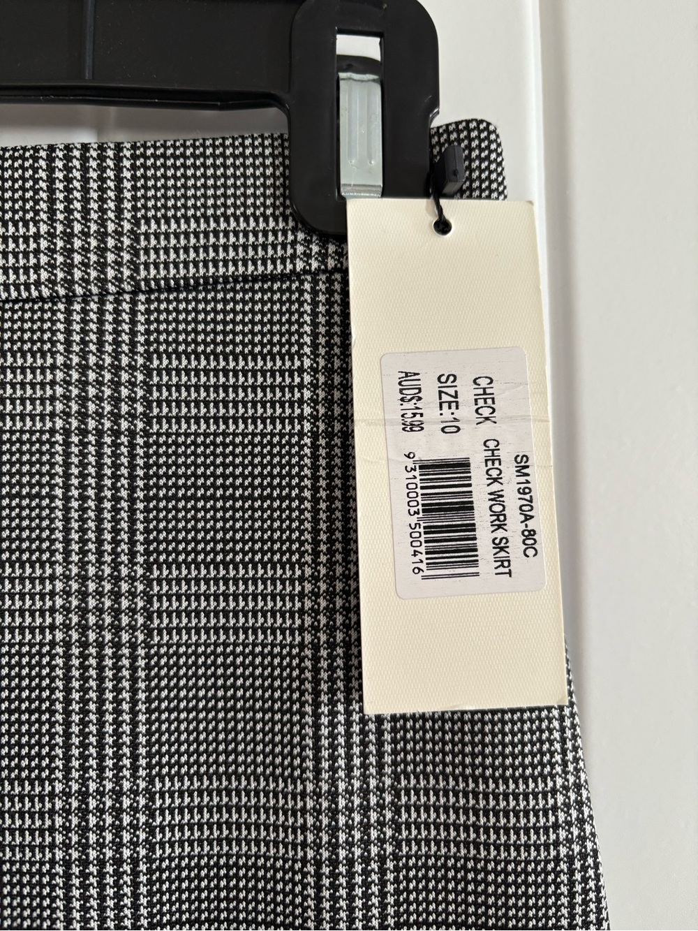 Ally Fashion Grey Plaid Pencil Skirt NWT Size 6 US, 10 AU - Picture 3 of 3